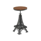Adjustable Industrial Rustic Wood Bar Table for Home Pub