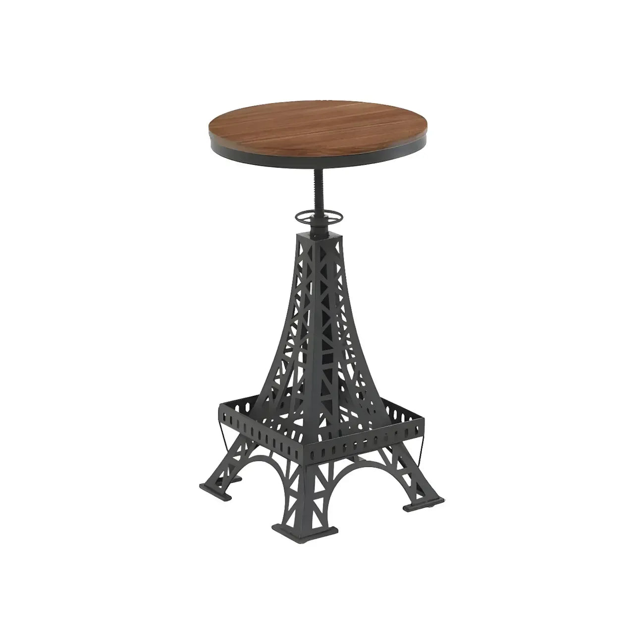 Adjustable Industrial Rustic Wood Bar Table for Home Pub