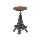 Adjustable Industrial Rustic Wood Bar Table for Home Pub