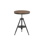 Adjustable Industrial Rustic Wood Bar Table for Home Pub