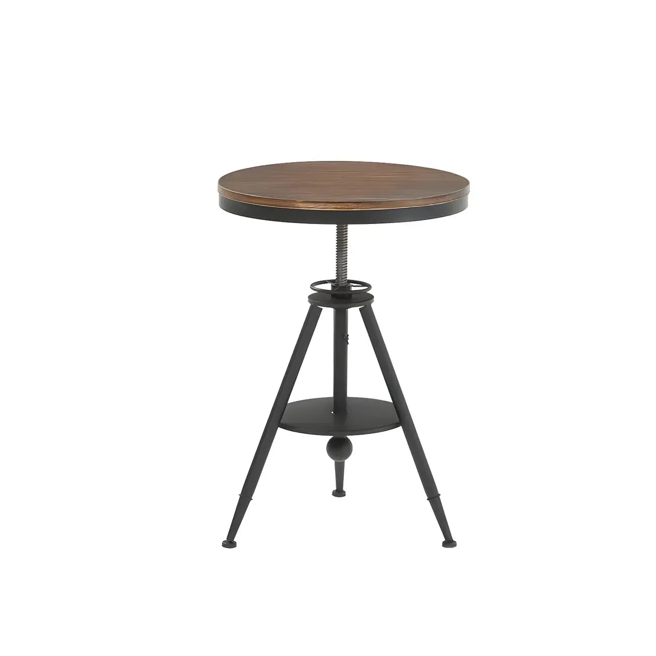 Adjustable Industrial Rustic Wood Bar Table for Home Pub