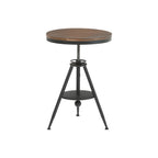 Adjustable Industrial Rustic Wood Bar Table for Home Pub