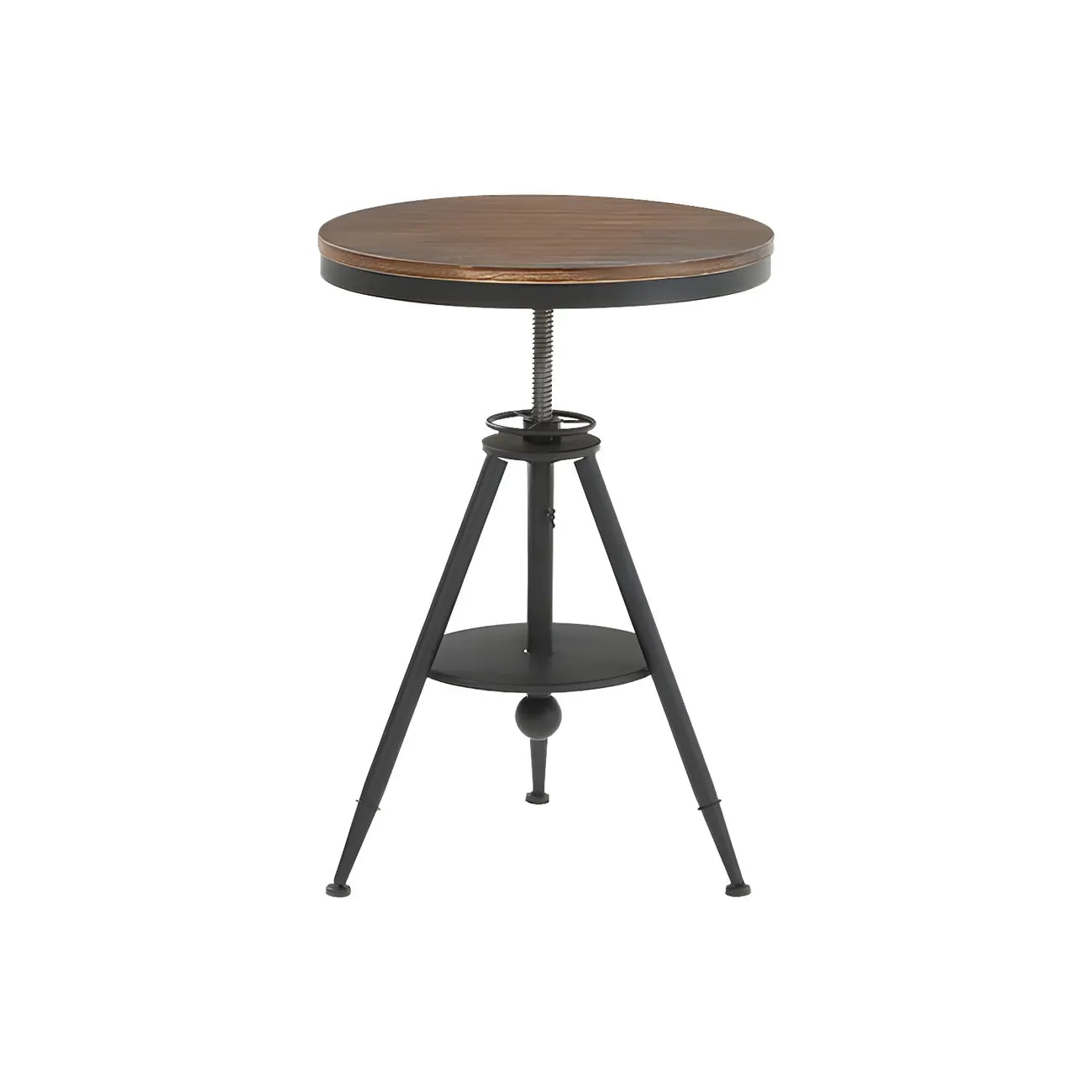 Adjustable Industrial Rustic Wood Bar Table for Home Pub