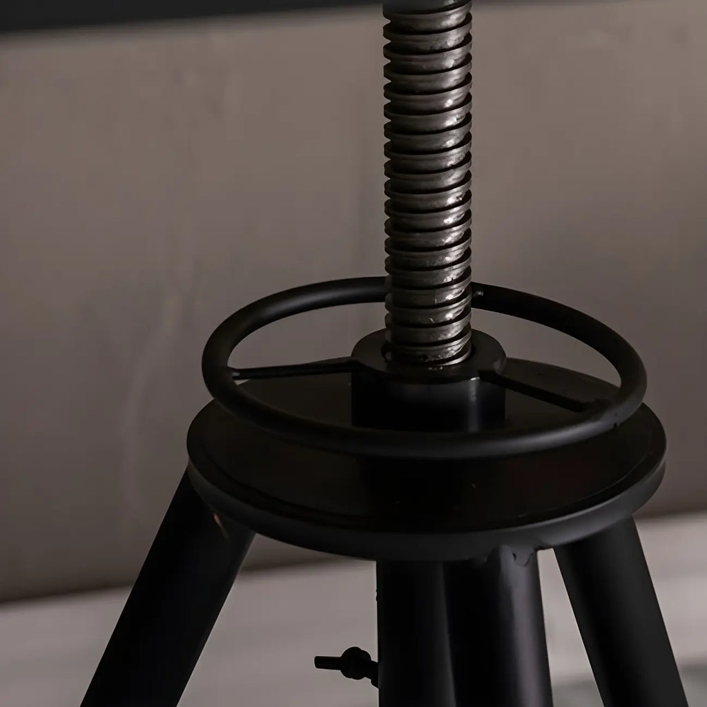 Adjustable Industrial Rustic Wood Bar Table for Home Pub