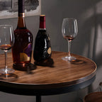 Adjustable Industrial Rustic Wood Bar Table for Home Pub
