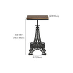 Adjustable Industrial Rustic Wood Bar Table for Home Pub