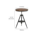 Adjustable Industrial Rustic Wood Bar Table for Home Pub