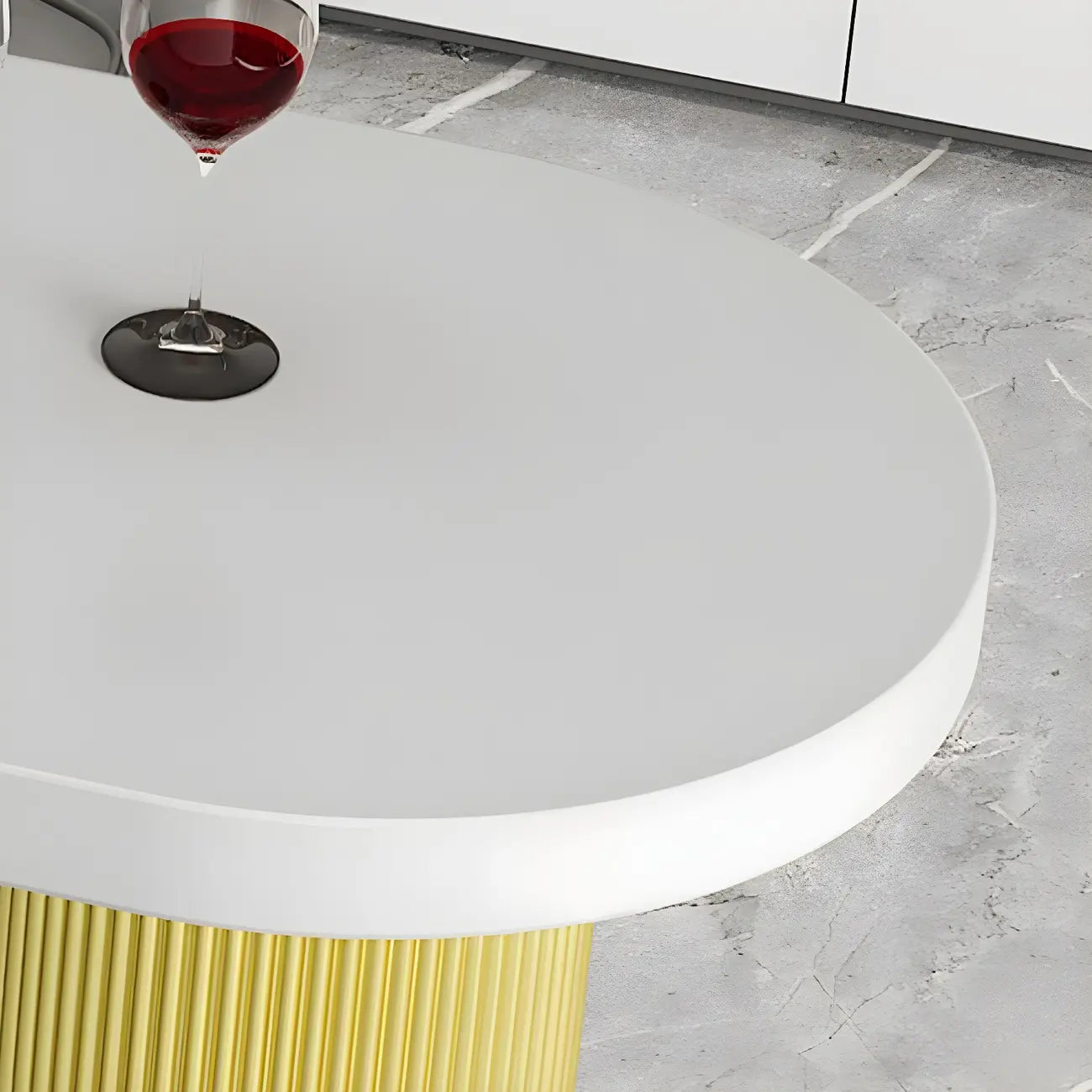 Glam Brown Wooden Free Form White Iron Storage Bar Tables