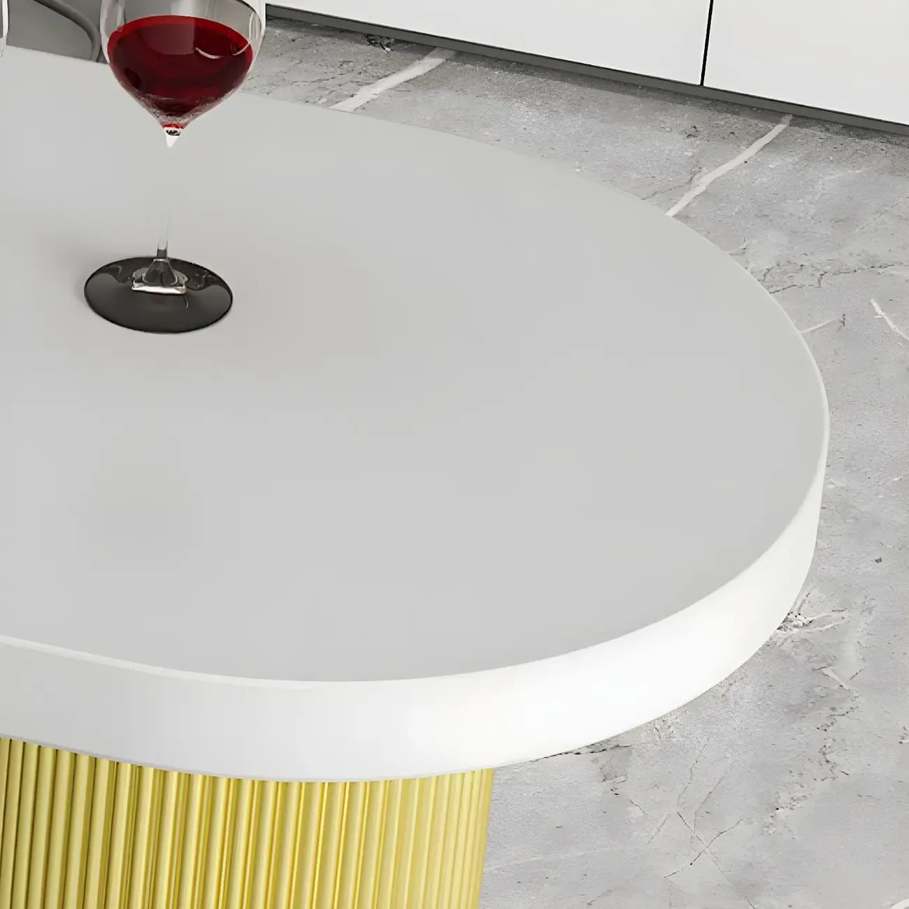 Glam Brown Wooden Free Form White Iron Storage Bar Tables