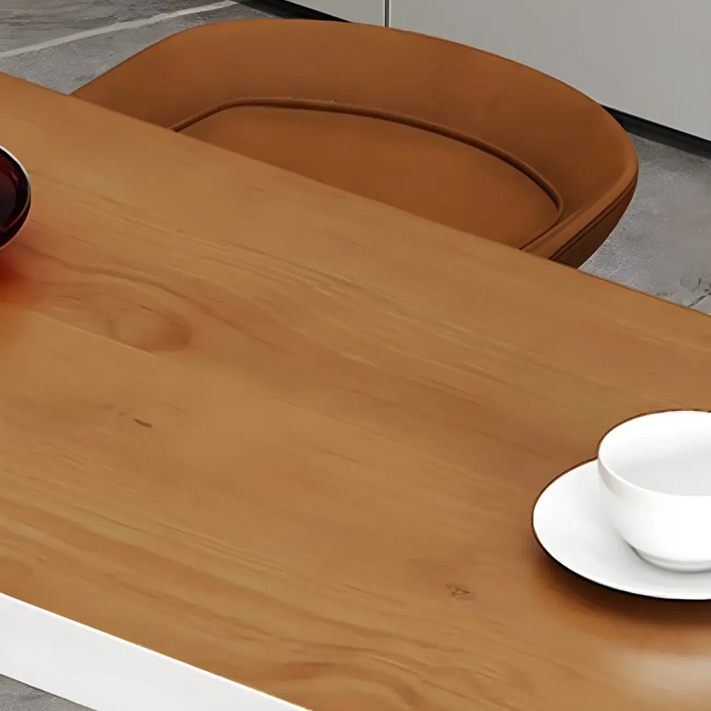 Glam Brown Wooden Free Form White Iron Storage Bar Tables