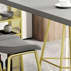 Glam Brown Wooden Free Form White Iron Storage Bar Tables