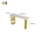 Glam Brown Wooden Free Form White Iron Storage Bar Tables