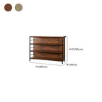 Industrial Brown Wooden 3-Tier Rear Shelf Bar Tables