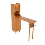 Scandinavian Natural Cherry Wood Storage Bar Tables