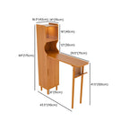 Scandinavian Natural Cherry Wood Storage Bar Tables