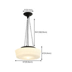 Mini Vintage White Glass Cylinder Chandelier Height  Adjustable