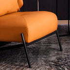 Modern Cat-Resistant Leather High Back Accent Chair