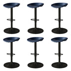 Modern Leather Black Pedestal Swivel Adjustable Bar Stool