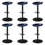 Modern Leather Black Pedestal Swivel Adjustable Bar Stool