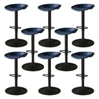 Modern Leather Black Pedestal Swivel Adjustable Bar Stool