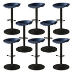 Modern Leather Black Pedestal Swivel Adjustable Bar Stool