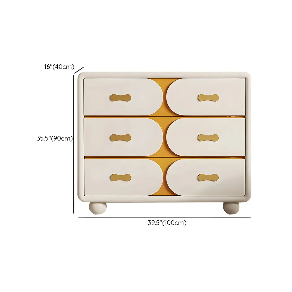 Classic Wooden Off-White Chests with Storage & Drawers