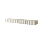 Contemporary White Wood Floating Wave TV Stand with Drawers