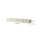 Contemporary White Wood Floating Wave TV Stand with Drawers