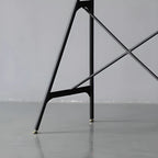 Industrial Lightweight Black Wood Wood-Tone Metal Bar Tables