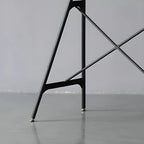 Industrial Lightweight Black Wood Wood-Tone Metal Bar Tables