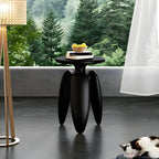 Natural Ash Wood Round Living Room Side Table Three Legs