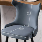 Velvet Upholstered Wingback Counter Height Bar Stools