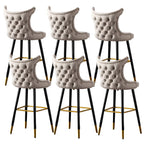 Velvet Upholstered Wingback Counter Height Bar Stools