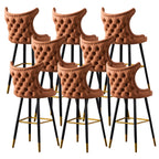 Velvet Upholstered Wingback Counter Height Bar Stools