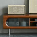 Contemporary Wood TV Stand Entertainment Center