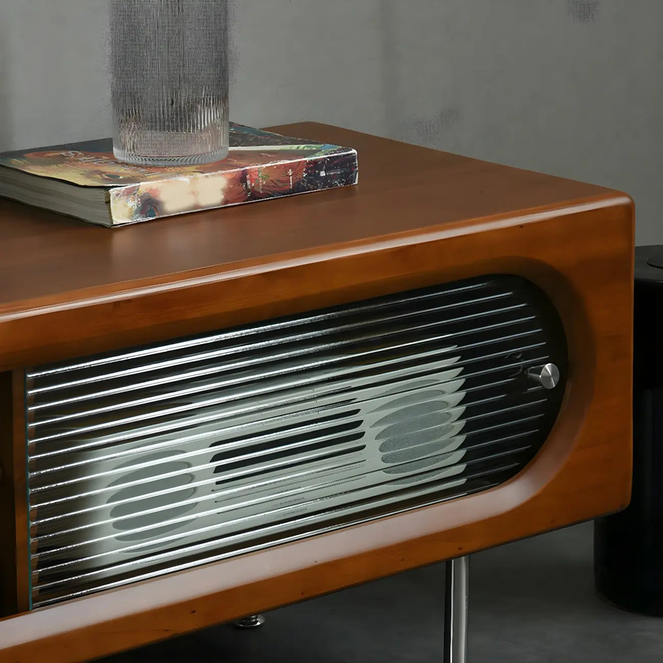 Contemporary Wood TV Stand Entertainment Center