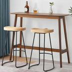 Modern Home Natural Bamboo Trestle Bar Table