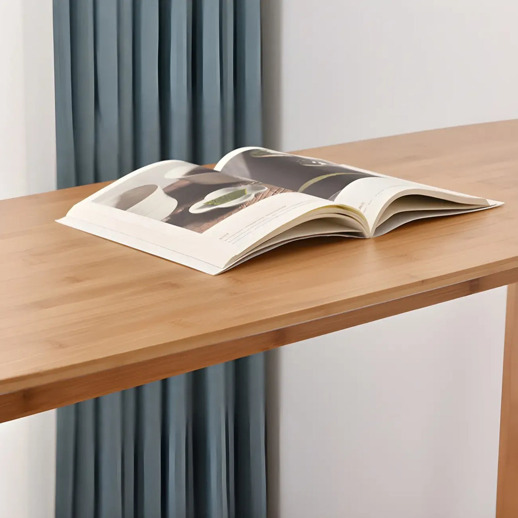 Modern Home Natural Bamboo Trestle Bar Table