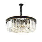 Modern Cylinder Crystal Chandelier Height Adjustable