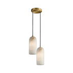 Modern Gold Bell Alabaster Adjustable Pendant Light