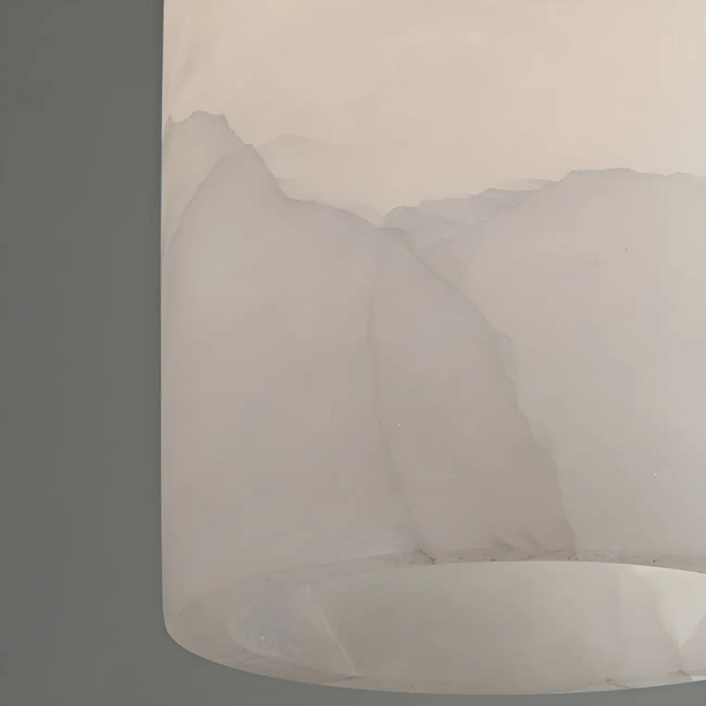 Modern Gold Bell Alabaster Adjustable Pendant Light
