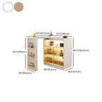 Natural Wood Glass Storage Socket Extendable Bar Tables