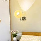 2-Light Small Globe Glass LED Wall Sconce for Bedroom Decor