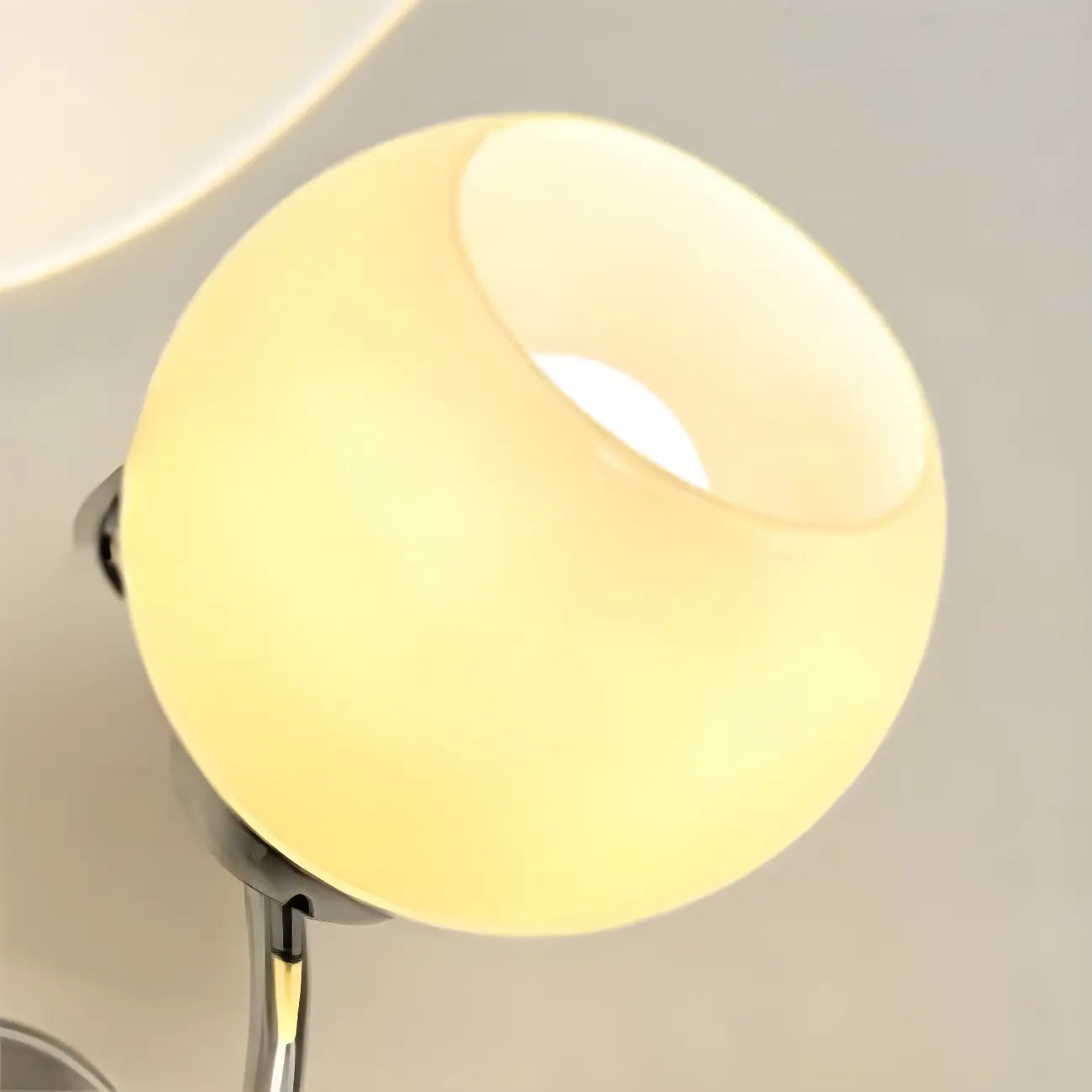 2-Light Small Globe Glass LED Wall Sconce for Bedroom Decor