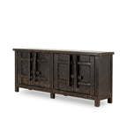 Black Four Door Elm Cabinet