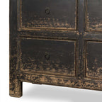 Black Six Drawer Elm Cabinet