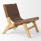 Elodie Accent Chair | Brown Leather