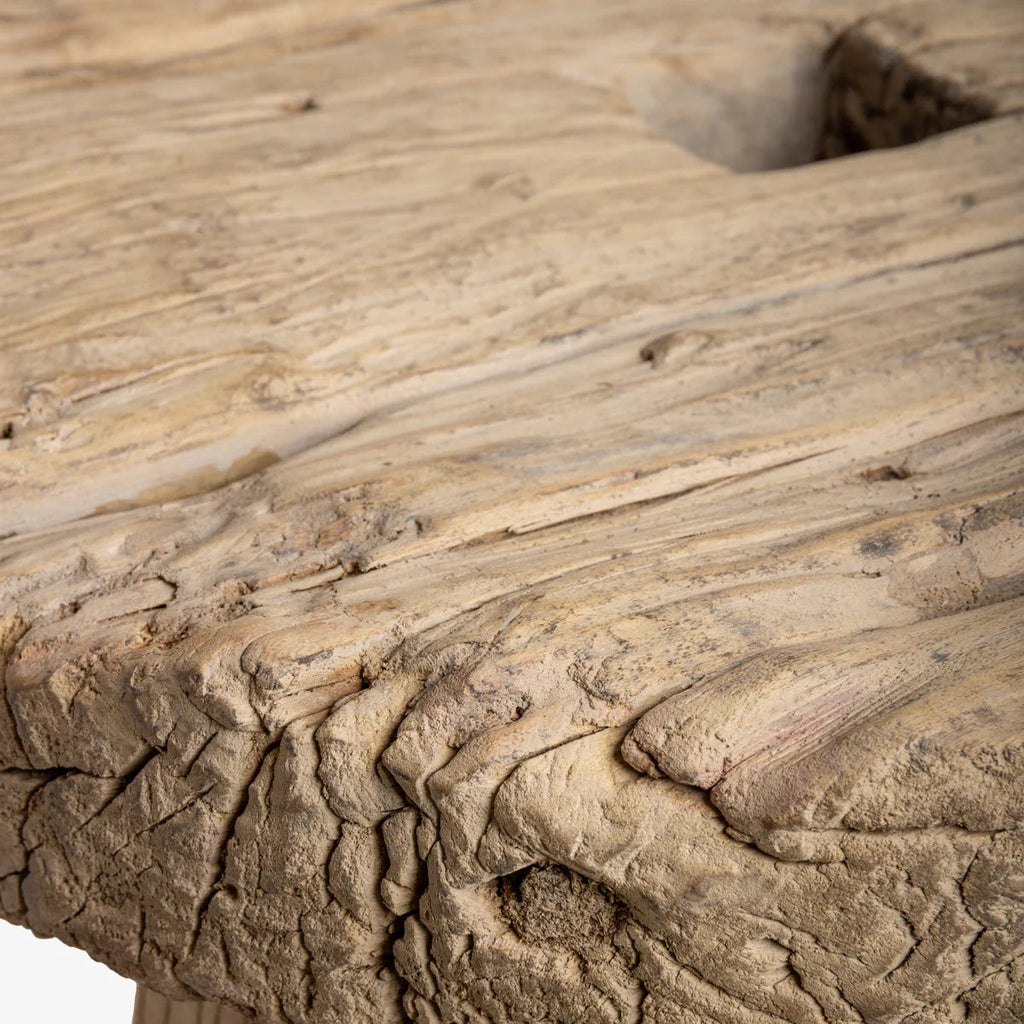 Round Elm Side Table
