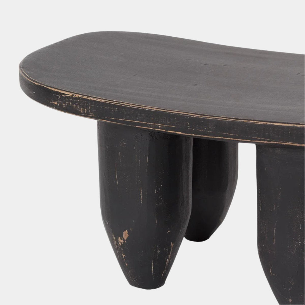 Black Senufo Elm Stool Small