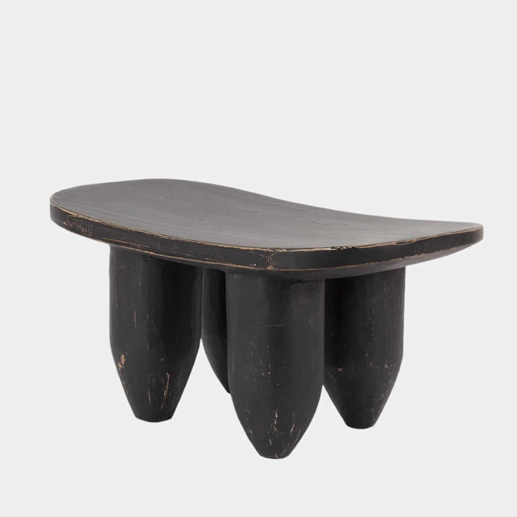 Black Senufo Elm Stool Small